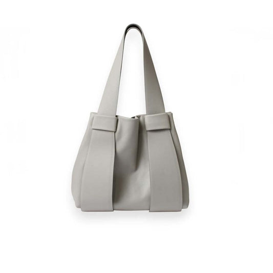 GIOIA BIRCH CALFSKIN – Italian handmade large bag in birch calfskin with linen lining and zip pocket