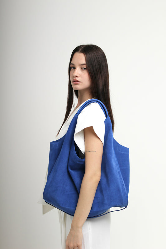 EDVIGE suede bluette