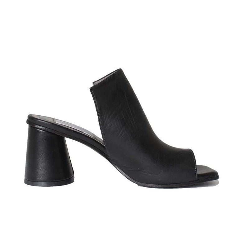 LUCIA BLACK NAPPA – handmade Italian high heel sandal in black nappa leather with open toe