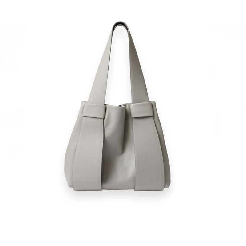 GIOIA BIRCH CALFSKIN – Italian handmade large bag in birch calfskin with linen lining and zip pocket 