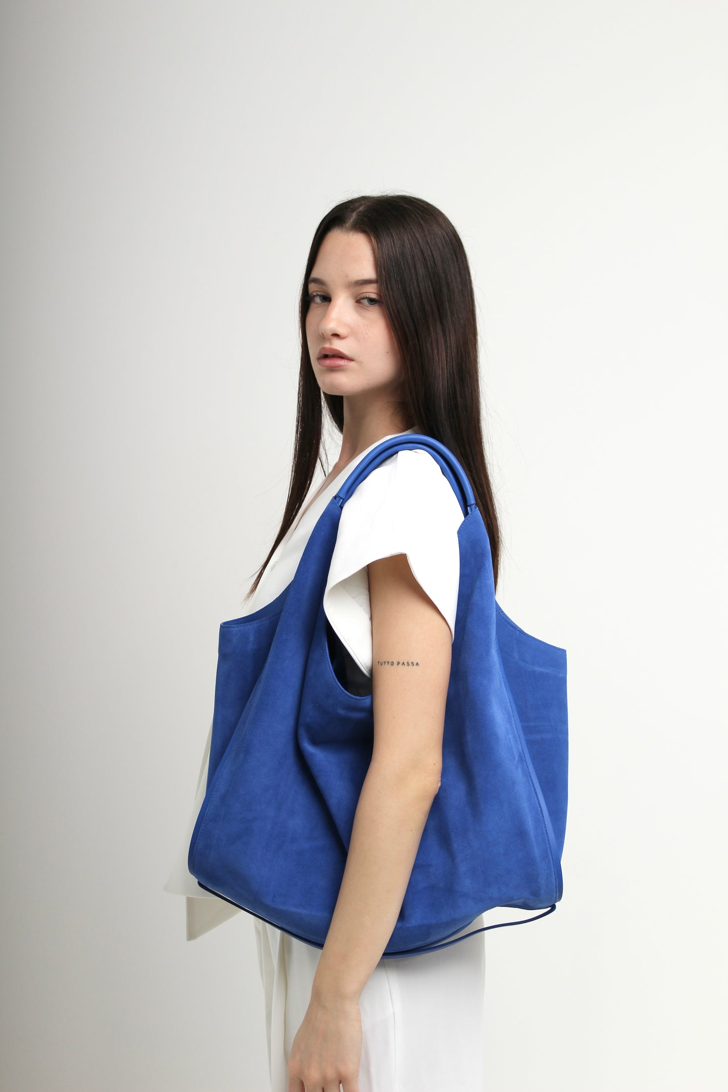 EDVIGE suede bluette