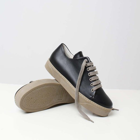 TENNIS 107 NAPPA NERO