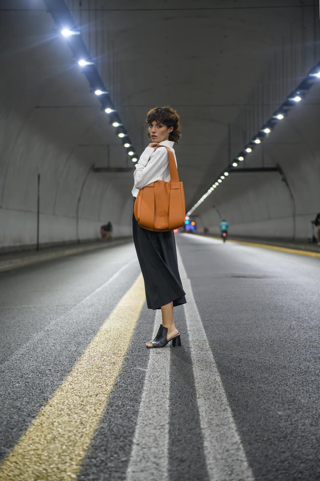 Winter leather bag